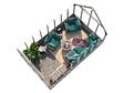 PALMAKO - Serre de jardin Emilia en bois - Gris - 13,8m² - vignette