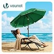 VOUNOT - Parasol de jardin 2m avec ancrage sol et sac de transport Vert - vignette