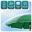 VOUNOT - Parasol de jardin 2m avec ancrage sol et sac de transport Vert - vignette