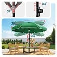 VOUNOT - Parasol de jardin 2m avec ancrage sol et sac de transport Vert - vignette