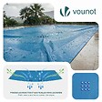 VOUNOT - Bache piscine rectangulaire en Polyethylene 160 gr/m2 4x7m Bleue foncé - vignette