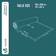 VOUNOT - Bache piscine rectangulaire en Polyethylene 160 gr/m2 5x10m Bleue foncé - vignette