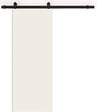 GD MENUISERIES - Porte Coulissante Blanc Pur Lacdor  H204 x L83 cm, Rail roulettes - vignette
