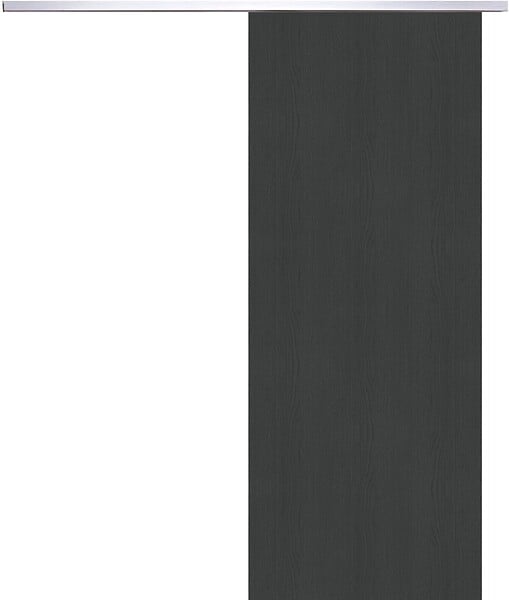 GD MENUISERIES - Porte Coulissante Effet Chêne Anthracite Grey Oak H204 x L83 cm, Rail Alu - large