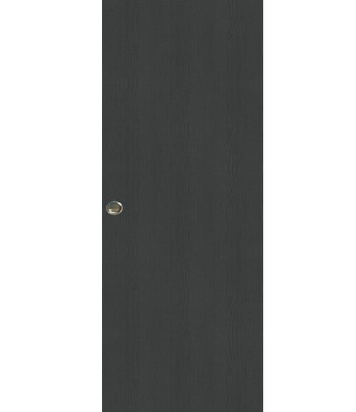 GD MENUISERIES - Porte Coulissante Effet Chêne Anthracite Grey Oak H204 x L83 cm, Coquilles - large