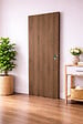 GD MENUISERIES - Porte Coulissante Décor Noyer Light Walnut H204 x L83 cm, coquilles, tire doigt - vignette