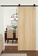 GD MENUISERIES - Porte Coulissante Décor Chêne Naturel Honey Oak  H204 x L83 cm, Rail roulettes - vignette