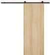 GD MENUISERIES - Porte Coulissante Décor Chêne Naturel Honey Oak  H204 x L83 cm, Rail roulettes - vignette