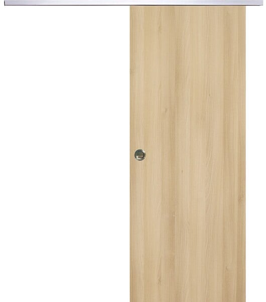 GD MENUISERIES - Porte Coulissante Décor Chêne Naturel Honey Oak  H204 x L83 cm,Rail Alu, coquilles - large