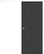 GD MENUISERIES - Porte Coulissante Effet Chêne Anthracite Grey Oak H204 x L73 cm, Rail alu Bandeau Blanc, Coquilles - vignette