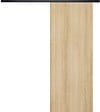 GD MENUISERIES - Porte Coulissante Décor Chêne Naturel Honey Oak  H204 x L83 cm, Rail alu Bandeau noir - vignette