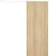 GD MENUISERIES - Porte Coulissante Décor Chêne Naturel Honey Oak  H204 x L93 cm, Rail alu Bandeau Blanc - vignette