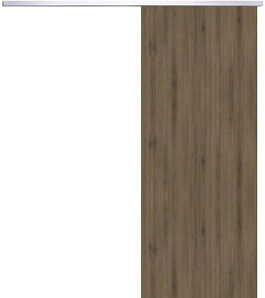 GD MENUISERIES - Porte Coulissante Décor Noyer Light Walnut H204 x L93 cm, Rail Alu - large