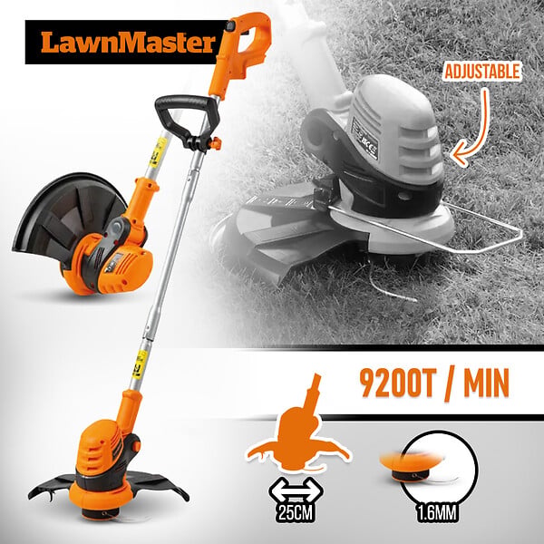 LAWNMASTER - Robot tondeuse autonome 24V sans fil périmétrique - Le robot le plus simple du marché + Coupe bordures 24v et 2 batteries. - large