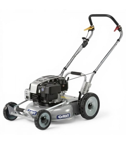 GRIN - Tondeuse à gazon professionnelle tractée moteur Briggs Stratton 190 cm³, mulching 46 cm - GRIN PM46A - large