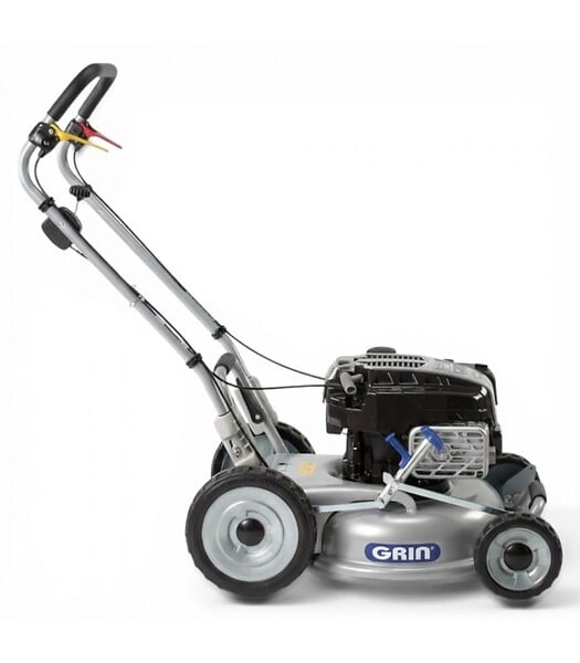 GRIN - Tondeuse à gazon professionnelle tractée moteur Briggs Stratton 190 cm³, mulching 46 cm - GRIN PM46A - large