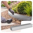 VOUNOT - Lot de 10 Bordure de jardin en métal galvanisé flexible 100x13cm - vignette