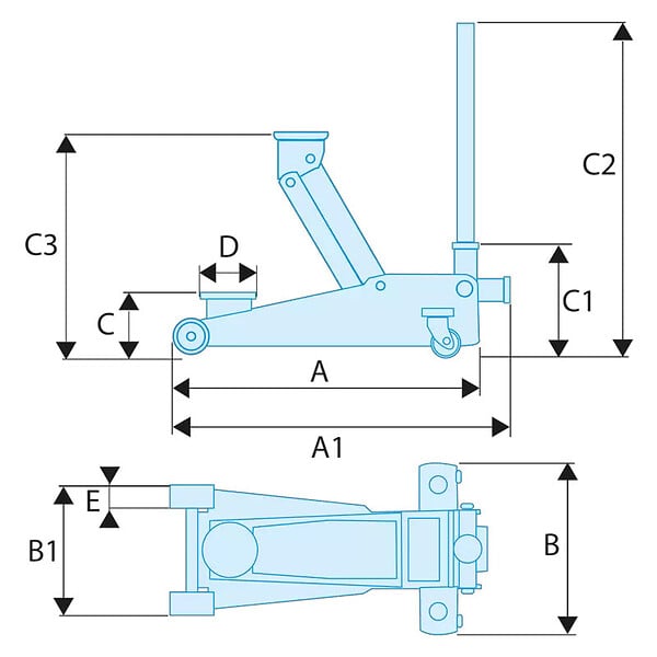 STANLEY - Cric rouleur FACOM DL.3CLP - compact - extra-plat - 2 tonnes - large
