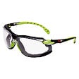 3M - Lunettes 3M™ Solus™ 1000 traitement Scotchgard™ - Branches Vert/Noir - Joint amovible  Transparent - vignette