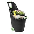 KZ GARDEN - Chariot de jardin 62L 2 roues - Transport Bois, Terreau, Plantes Trolley Plastique robuste recyclé Noir KZ GARDEN - vignette