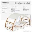 TECTAKE - Hamac LOCARNO pour 2 personnes 328x160x171,5cm marron teck - vignette
