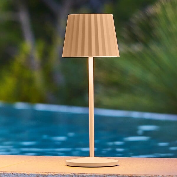 LUMISKY - Lampe de table sans fil ABBY Sable H30cm - large
