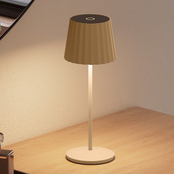 LUMISKY - Lampe de table sans fil ABBY Sable H30cm - large