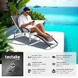 TECTAKE - Chaise longue AVIGNON avec fonction 2 en 1 gris anthracite - vignette