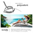 TECTAKE - Chaise longue AVIGNON avec fonction 2 en 1 gris anthracite - vignette