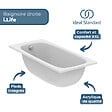 IDEAL STANDARD - Baignoire droite 180 x 80 i.Life - vignette