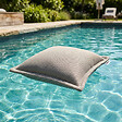 SOO  SANTAI - Coussin piscine flottant 45 × 45 × 25 cm intérieur / extérieur SANS billes de polystyrène – Gris (SCF4545-1) - vignette