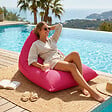 SOO  SANTAI - Pouf piscine XL flottant 140x120x90 cm extérieur piscine terrasse jardin SANS billes Rose (LBF140120-3) - vignette
