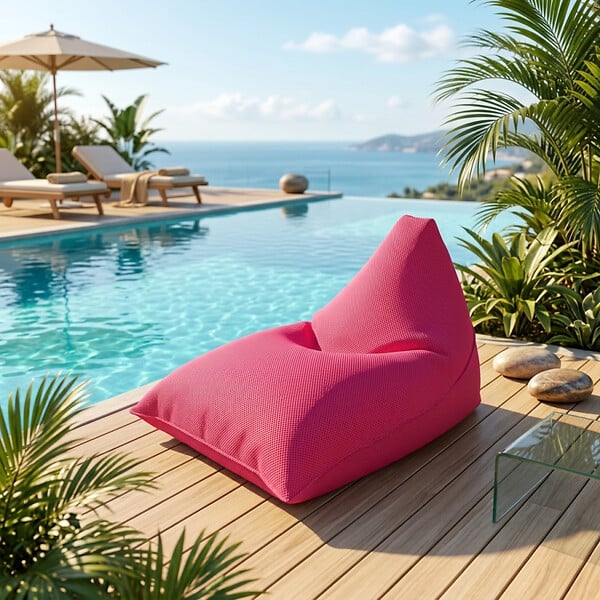SOO  SANTAI - Pouf piscine XL flottant 140x120x90 cm extérieur piscine terrasse jardin SANS billes Rose (LBF140120-3) - large