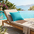SOO  SANTAI - Coussin piscine flottant 45 × 45 × 25 cm intérieur / extérieur SANS billes de polystyrène – Bleu (SCF4545-4) - vignette