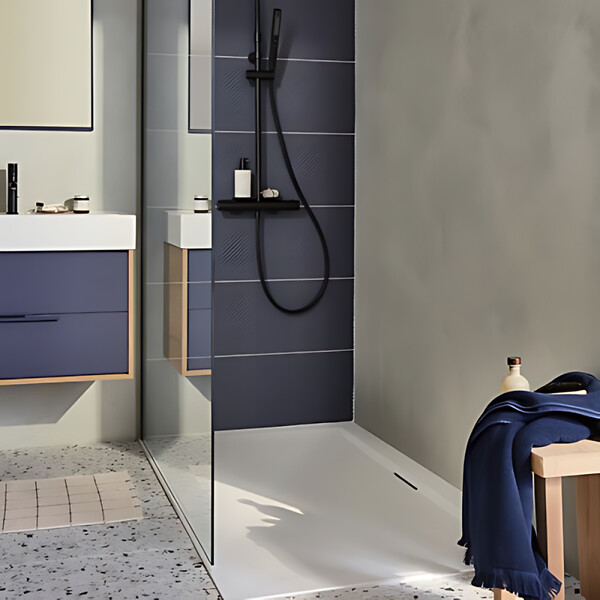 JACOB DELAFON - Receveur de douche antidérapant 120 x 90 Flight Pure rectangle blanc - large