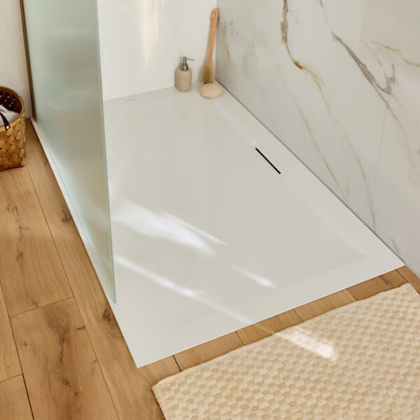 JACOB DELAFON - Receveur de douche antidérapant 120 x 90 Flight Pure rectangle blanc - large