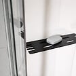 AURLANE - Cabine de Douche Carrée 90x90 - Colonne Thermostatique Noire et Receveur Haut Effet Pierre - vignette