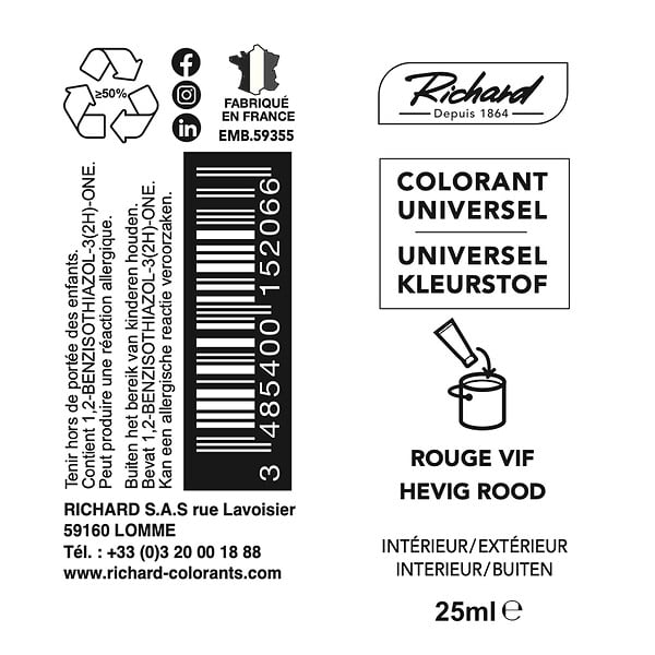 Colorant Universel 25ml rouge vif - large