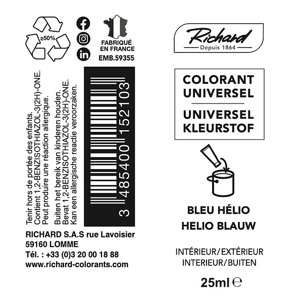 Colorant Universel 25ml bleu hélio - large