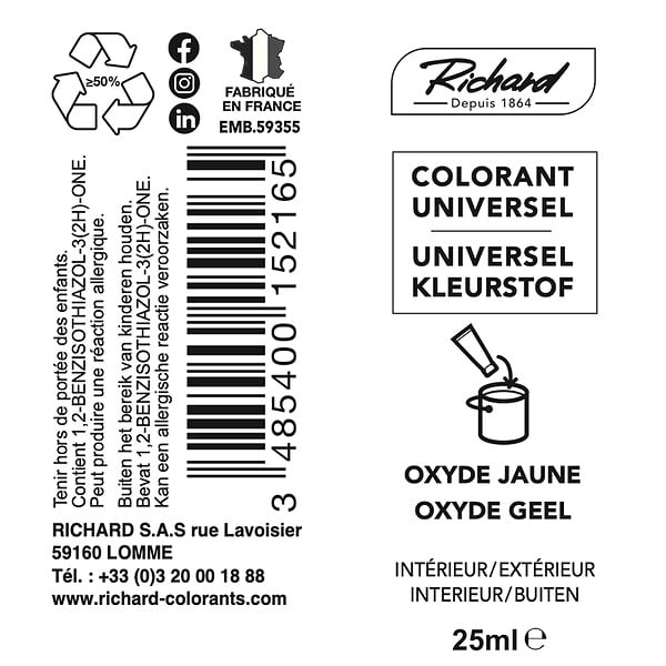 Colorant Universel 25ml oxyde jaune - large