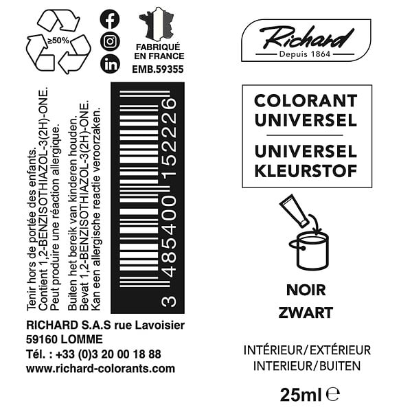 Colorant universel noir 25ml - large