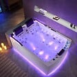 DISTRIBAIN - Baignoire balnéo Nautilus Inox DUO Droit 70 jets - vignette