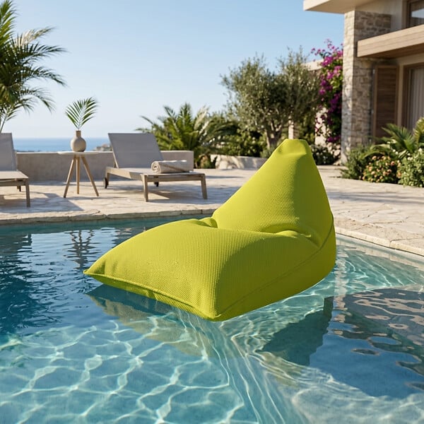 SOO  SANTAI - Pouf piscine XL flottant 140x120x90 cm extérieur piscine terrasse jardin SANS billes vert (LBF140120-2) - large