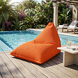 SOO  SANTAI - Pouf piscine XL flottant 140x120x90 cm extérieur piscine terrasse jardin SANS billes orange (LBF140120-6) - vignette