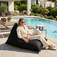 SOO  SANTAI - Pouf piscine XL flottant 140x120x90 cm extérieur piscine terrasse jardin SANS billes noir (LBF140120-7) - vignette