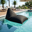 SOO  SANTAI - Pouf piscine XL flottant 140x120x90 cm extérieur piscine terrasse jardin SANS billes noir (LBF140120-7) - vignette