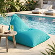 SOO  SANTAI - Pouf piscine XL flottant 140x120x90 cm extérieur piscine terrasse jardin SANS billes bleu (LBF140120-4) - vignette
