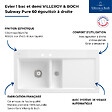 VILLEROY ET BOCH - Evier 1 bac et demi avec egouttoir a droite  Subway Pure 60 100 x 51 cm Blanc sans vidage - vignette