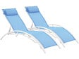 HABITAT ET JARDIN - Bain de soleil en aluminium "Beauty" - Phoenix - Bleu - Lot de 2 - vignette