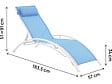 HABITAT ET JARDIN - Bain de soleil en aluminium "Beauty" - Phoenix - Bleu - Lot de 2 - vignette